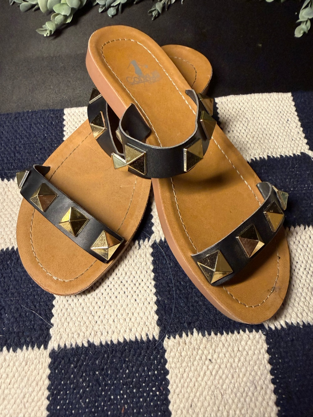 Corky’s Black Studded Slide Sandals - Women
